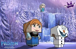 Холодное сердце - фигурки из бумаги Холодное сердце - фигурки из бумаги